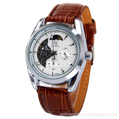 Men Automatic Mechanical Watch with Hollow Back (APT-M014)